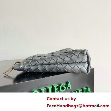 Bottega Veneta Intrecciato leather pouch Clutch Bag Gray