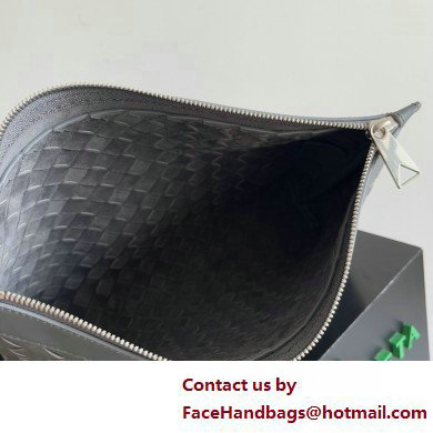 Bottega Veneta Intrecciato leather pouch Clutch Bag Gray