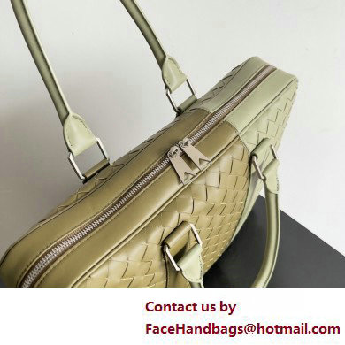 Bottega Veneta Large Intrecciato Briefcase Bag Mud / Travertine