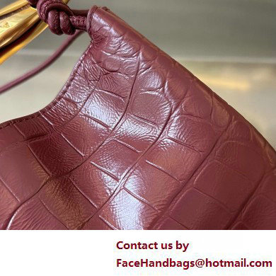 Bottega Veneta crocodile pattern leather Mini Sardine bag barolo 2025