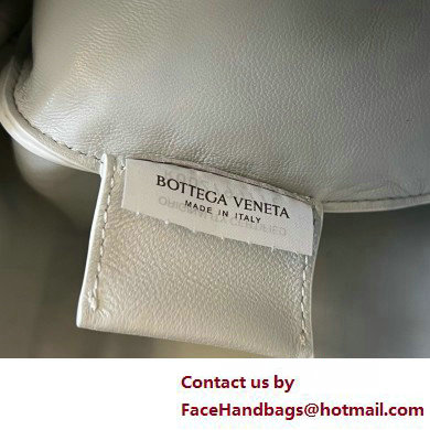 Bottega Veneta crocodile pattern leather Sardine Top handle bag white 2025