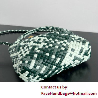 Bottega Veneta white/green calfskin Mini Tosca bag 2025