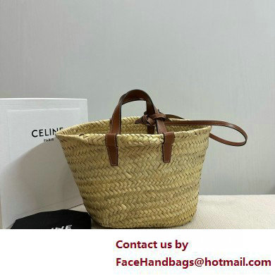 CELINEMEDIUM CLASSIC PANIER in Palm leaves and Calfskin Tan 2025