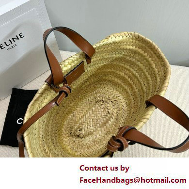 CELINEMEDIUM CLASSIC PANIER in Palm leaves and Calfskin Tan 2025