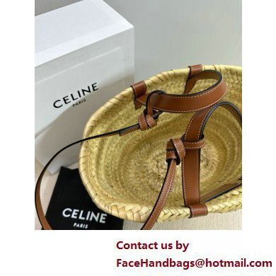 CELINEMEDIUM CLASSIC PANIER in Palm leaves and Calfskin Tan 2025