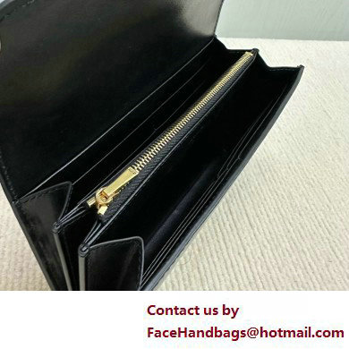 CELINE LARGE WALLET TRIOMPHE in Shiny calfskin Black 2025