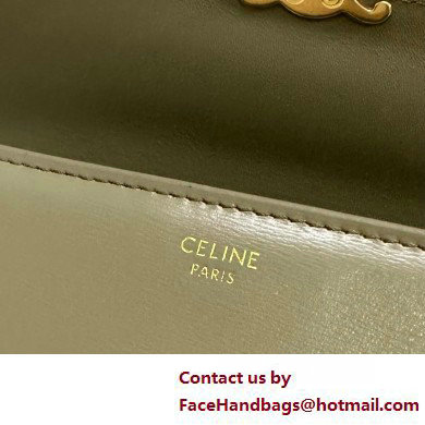 CELINE LARGE WALLET TRIOMPHE in Shiny calfskin GRAY 2025