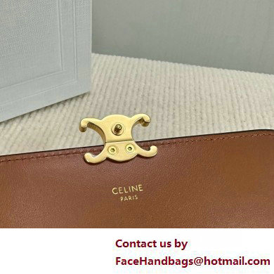 CELINE LARGE WALLET TRIOMPHE in Triomphe Canvas Tan 2025