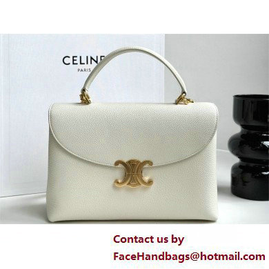 CELINE MEDIUM NINO BAG in SUPPLE CALFSKIN WHITE 2025 - Click Image to Close