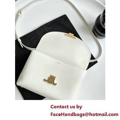 CELINE MEDIUM NINO BAG in SUPPLE CALFSKIN WHITE 2025