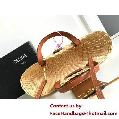 CELINE TEEN COUFFIN in WICKER AND NATURAL CALFSKIN Natural / Tan 2025