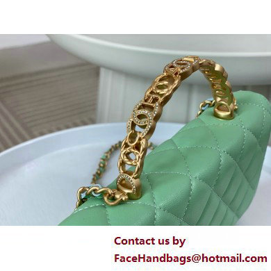 CHANEL GREEN Wallet on Chain IN Shiny Lambskin AP3944 2025