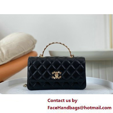 CHANEL LAMBSKIN Clutch with Chain AP3797 black 2025