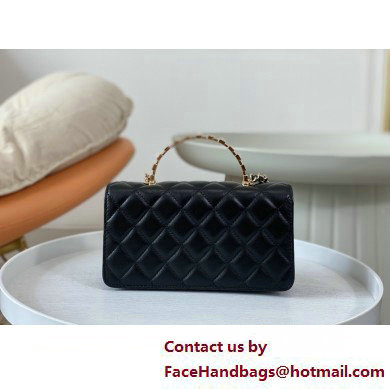 CHANEL LAMBSKIN Clutch with Chain AP3797 black 2025