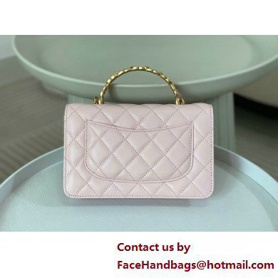 CHANEL Light Pink Wallet on Chain IN Shiny Lambskin AP3944 2025 - Click Image to Close