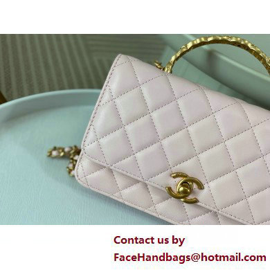 CHANEL Light Pink Wallet on Chain IN Shiny Lambskin AP3944 2025