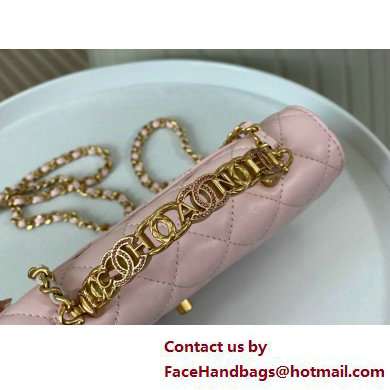 CHANEL Light Pink Wallet on Chain IN Shiny Lambskin AP3944 2025