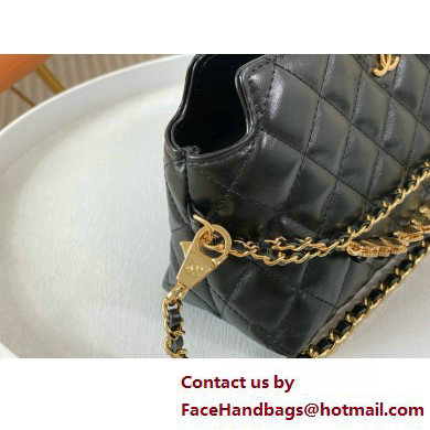 CHANEL Shiny Crumpled Calfskin Clutch with Chain AP3787 black 2025