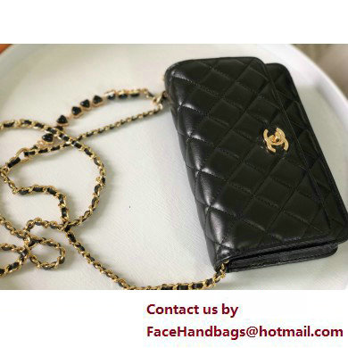 CHANEL Wallet on Chain IN Shiny Crumpled Calfskin AP3785 BLACK 2025