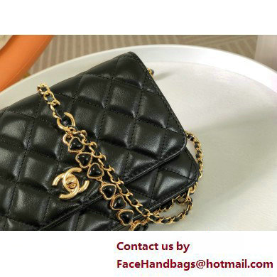 CHANEL Wallet on Chain IN Shiny Crumpled Calfskin AP3785 BLACK 2025