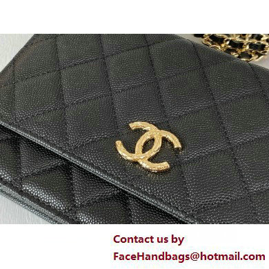 CHANEL Wallet on Chain IN Shiny Grained Calfskin AP3971 BLACK 2025