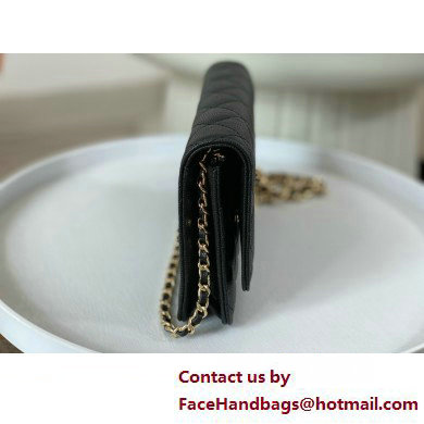 CHANEL Wallet on Chain IN Shiny Grained Calfskin AP3971 BLACK 2025