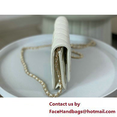 CHANEL Wallet on Chain IN Shiny Grained Calfskin AP3971 WHITE 2025