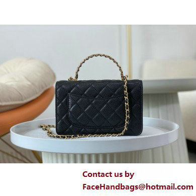 CHANEL Wallet on Chain IN Shiny Grained Calfskin AP4062 black 2025