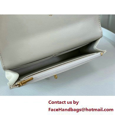 CHANEL Wallet on Chain IN Shiny Grained Calfskin AP4062 white 2025