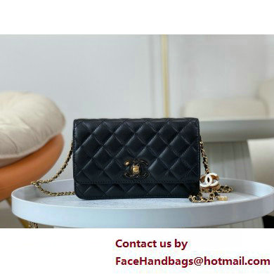 CHANEL Wallet on Chain IN Shiny Lambskin AP3938 black 2025