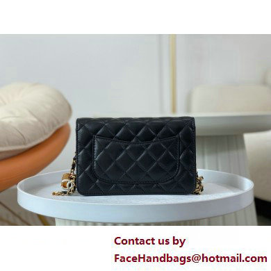 CHANEL Wallet on Chain IN Shiny Lambskin AP3938 black 2025