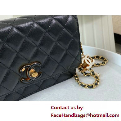 CHANEL Wallet on Chain IN Shiny Lambskin AP3938 black 2025