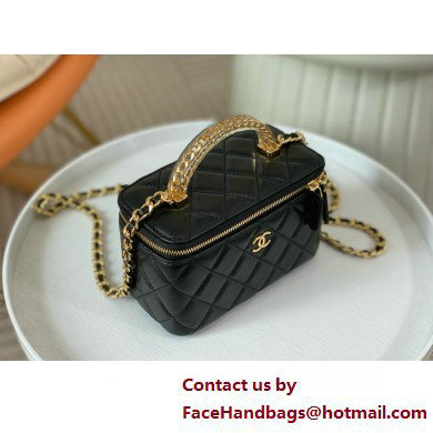 CHANEL lambskin Clutch with Chain AP3768 black 2025