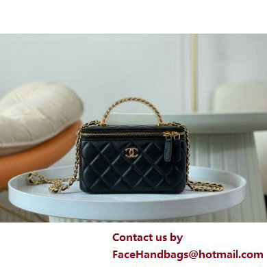 CHANEL lambskin Clutch with Chain AP3768 black 2025