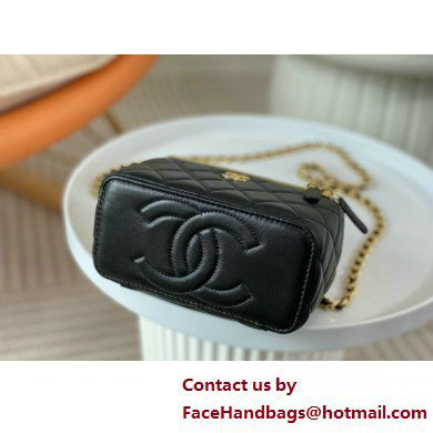 CHANEL lambskin Clutch with Chain AP3768 black 2025