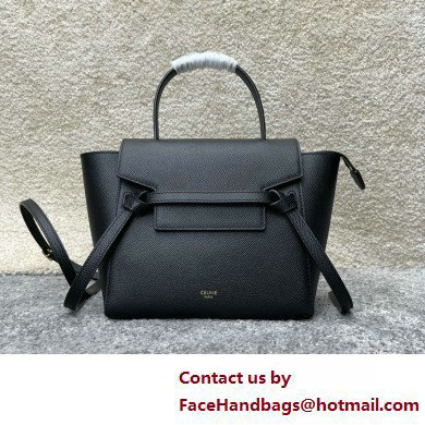 CelineNano Belt bag in grained calfskin black 2025