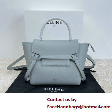 CelineNano Belt bag in grained calfskin bleu lin 2025