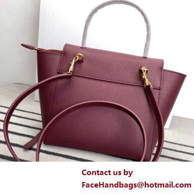 CelineNano Belt bag in grained calfskin burgundy 2025