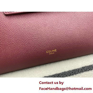 CelineNano Belt bag in grained calfskin burgundy 2025