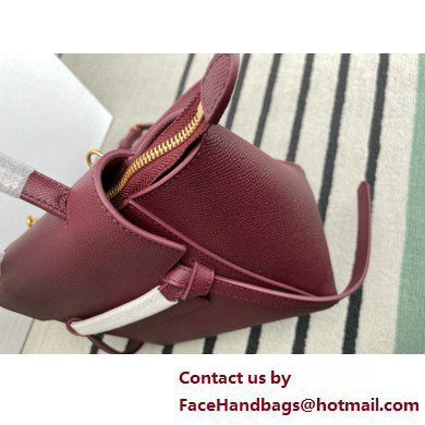 CelineNano Belt bag in grained calfskin burgundy 2025