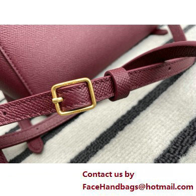 CelineNano Belt bag in grained calfskin burgundy 2025