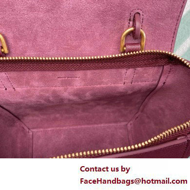 CelineNano Belt bag in grained calfskin burgundy 2025