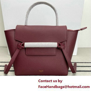 CelineNano Belt bag in grained calfskin burgundy 2025