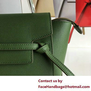 CelineNano Belt bag in grained calfskin green 01 2025