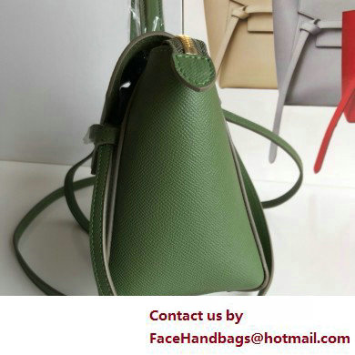 CelineNano Belt bag in grained calfskin green 01 2025