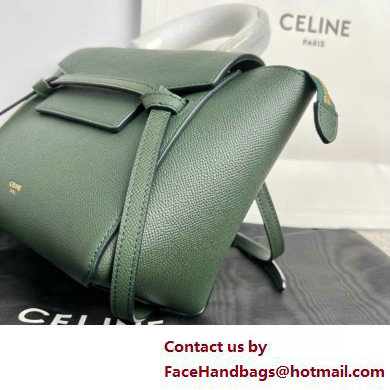 CelineNano Belt bag in grained calfskin green 03 2025