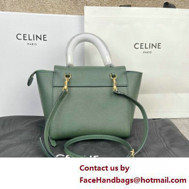 CelineNano Belt bag in grained calfskin green 03 2025