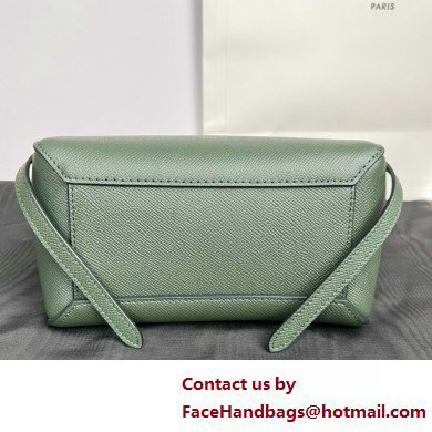 CelineNano Belt bag in grained calfskin green 03 2025