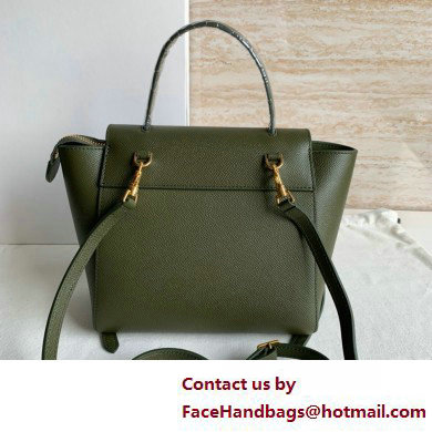 CelineNano Belt bag in grained calfskin green 04 2025