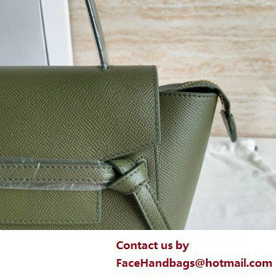 CelineNano Belt bag in grained calfskin green 04 2025